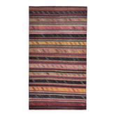 Tapis vintage turc Oushak fait main en laine et coton rouge