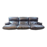 Vintage Scandinavian leather sofa, midcentury leather sofa