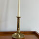 Antique brass push candle holder