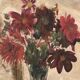 Oil on canvas R. Voyer still life with flowers by 1957