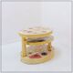 French pink ceramic swivel coffee table by Georges Pelletier, 1960s.