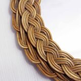 Wicker hand mirror