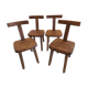 Suite of 4 rustic chairs from the 70/80's