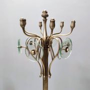Brass and Glass Revolving Coat Rack, Italy