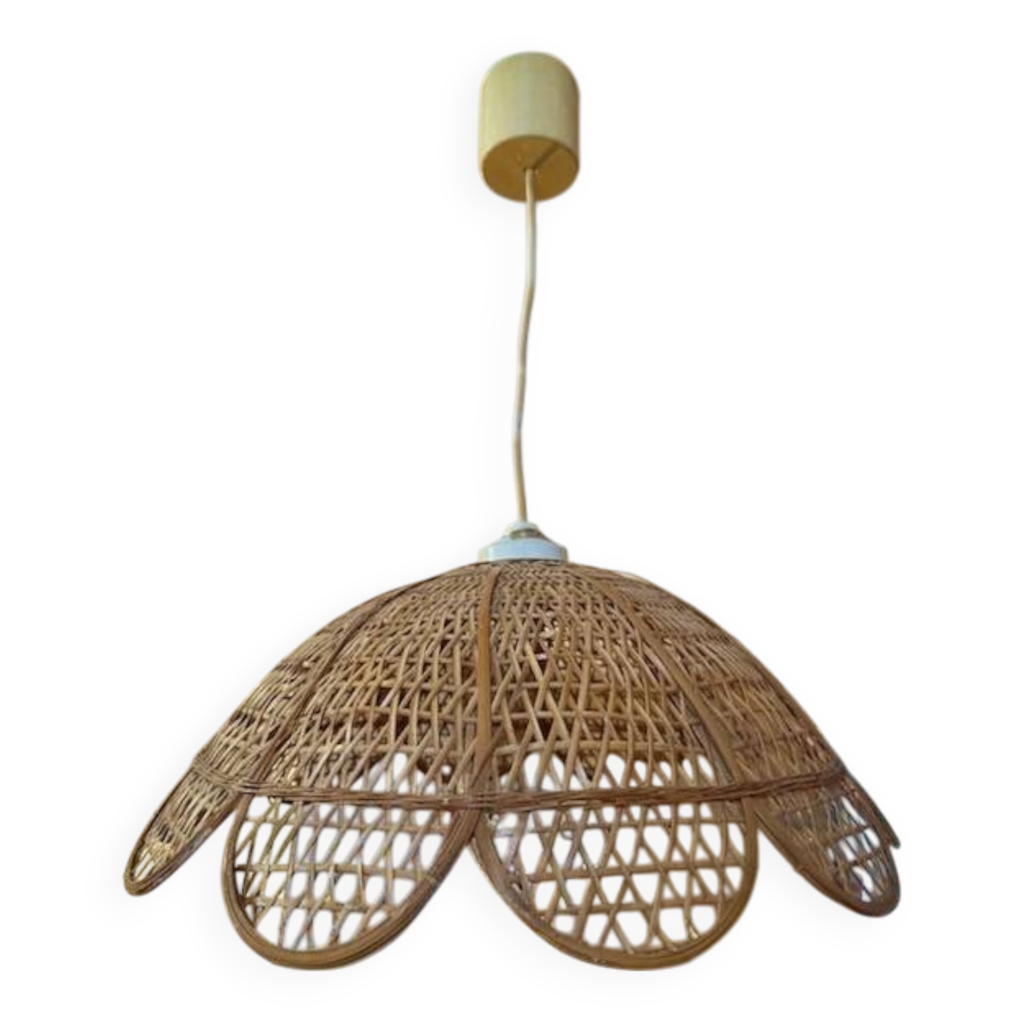 Relux Italy wicker flower pendant light