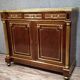 Buffet Parisien style Louis XVI – Acajou et laiton doré – Plateau marbre –