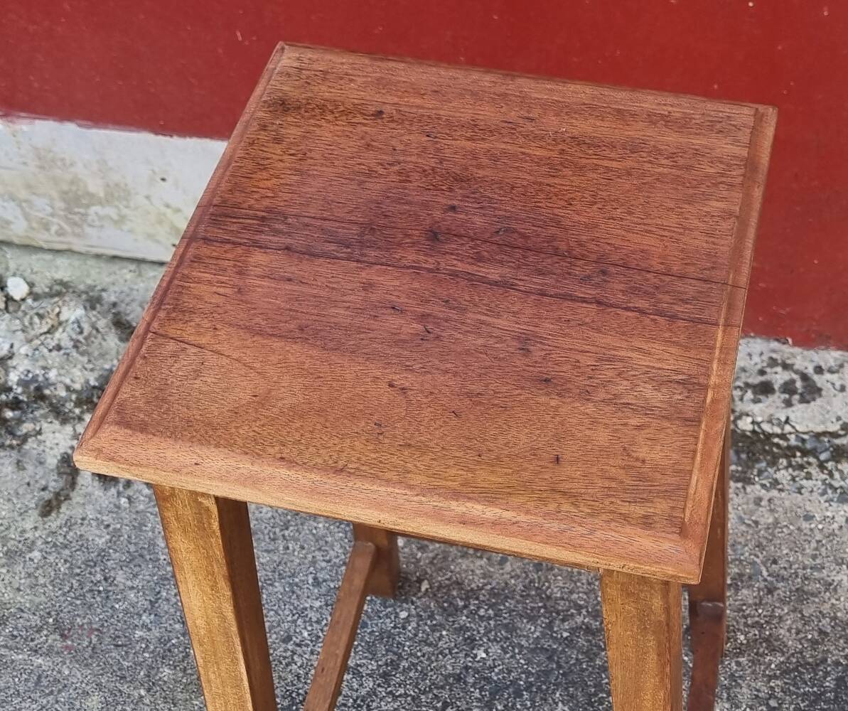 High wooden stool, workshop, vintage, 1950s