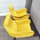 Pair of vintage organic armchairs 50s