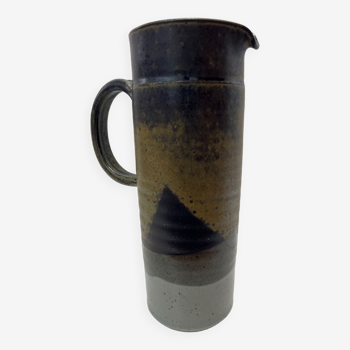 Enamelled stoneware pitcher by Fabien COMTE CIRCA 70