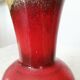 Vintage KIL Ceramic Vase: Red & Brown Lava Glaze, 1970s Yugoslavia