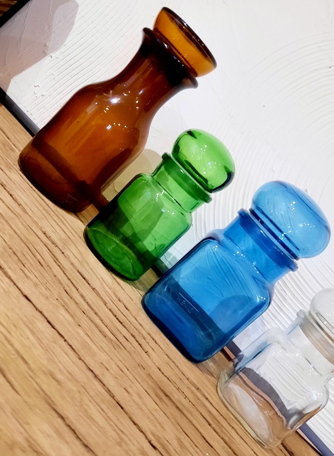 Glass pharmacy jar bottles
