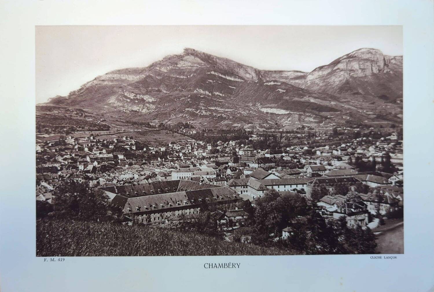 Chambéry, Savoie, photo print from 1942.