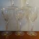 6 antique cut crystal water glasses from Lorraine