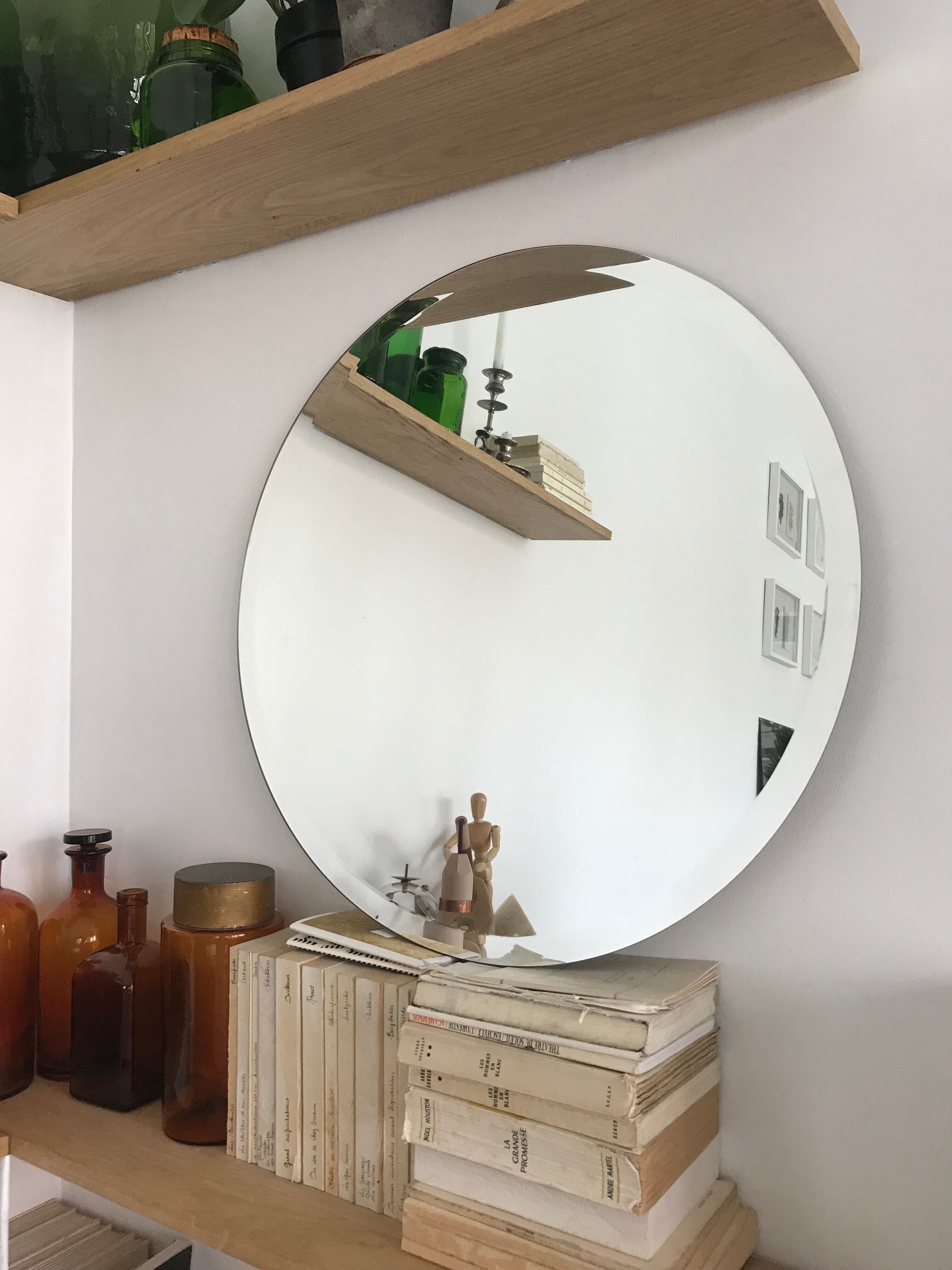 Beveled mirror round 60cm