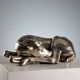 Ancient silver-plated antelope sculpture F.lli Raddi 20th Century