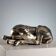 Ancient silver-plated antelope sculpture F.lli Raddi 20th Century