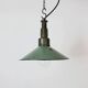 Industrial Petrol Enamel Military Pendant Lamp with Cast Aluminium Top
