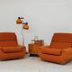 Paire de fauteuils Atlantis Orange République Tchèque 1970