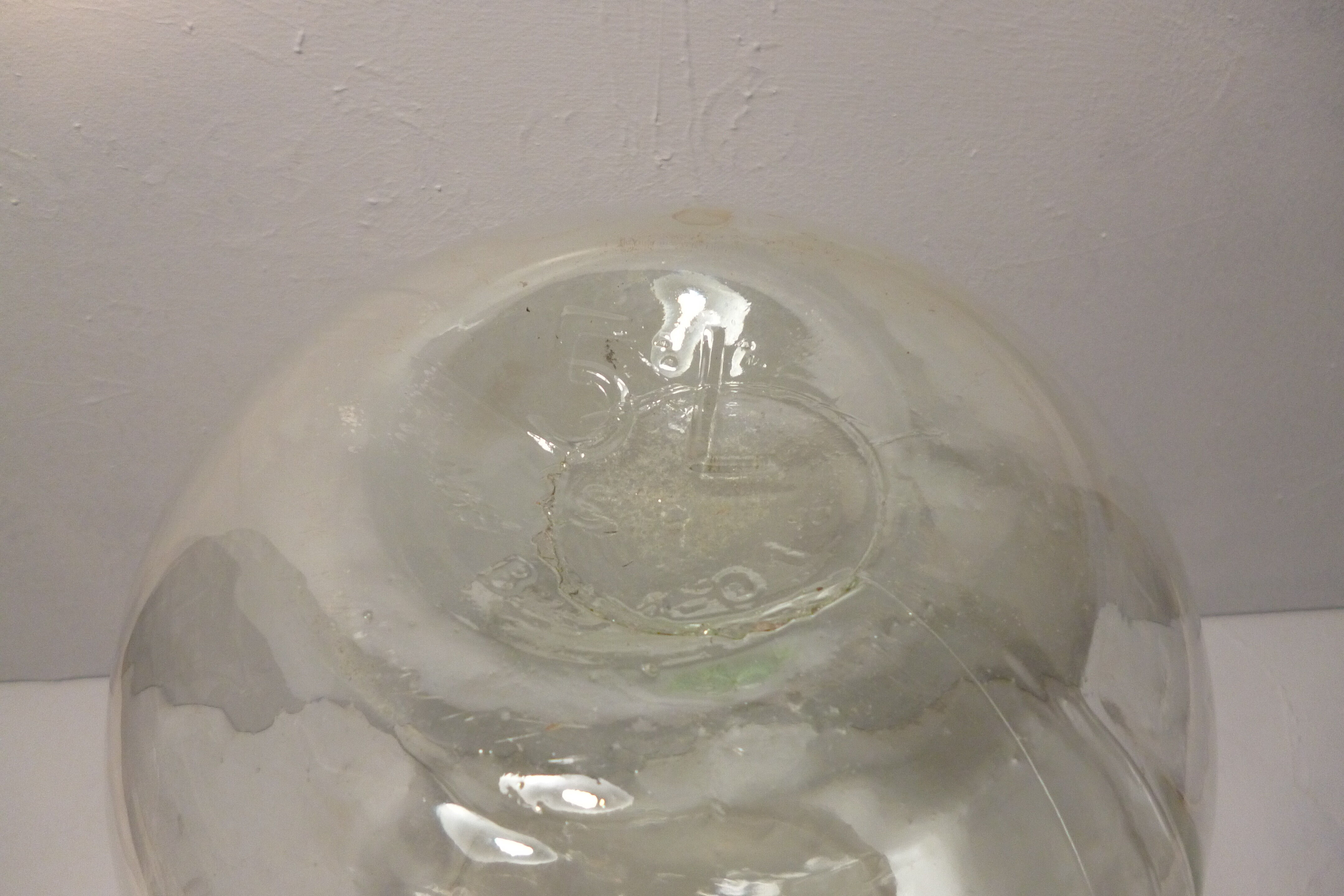 Demijohn 5 liters white glass