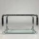 Vintage chrome glass coffee table 70s space age table