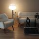 Floor lamp with ashtray, Space Age design, 1960s, production: Italy