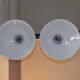 Pair of industrial bowl hanging