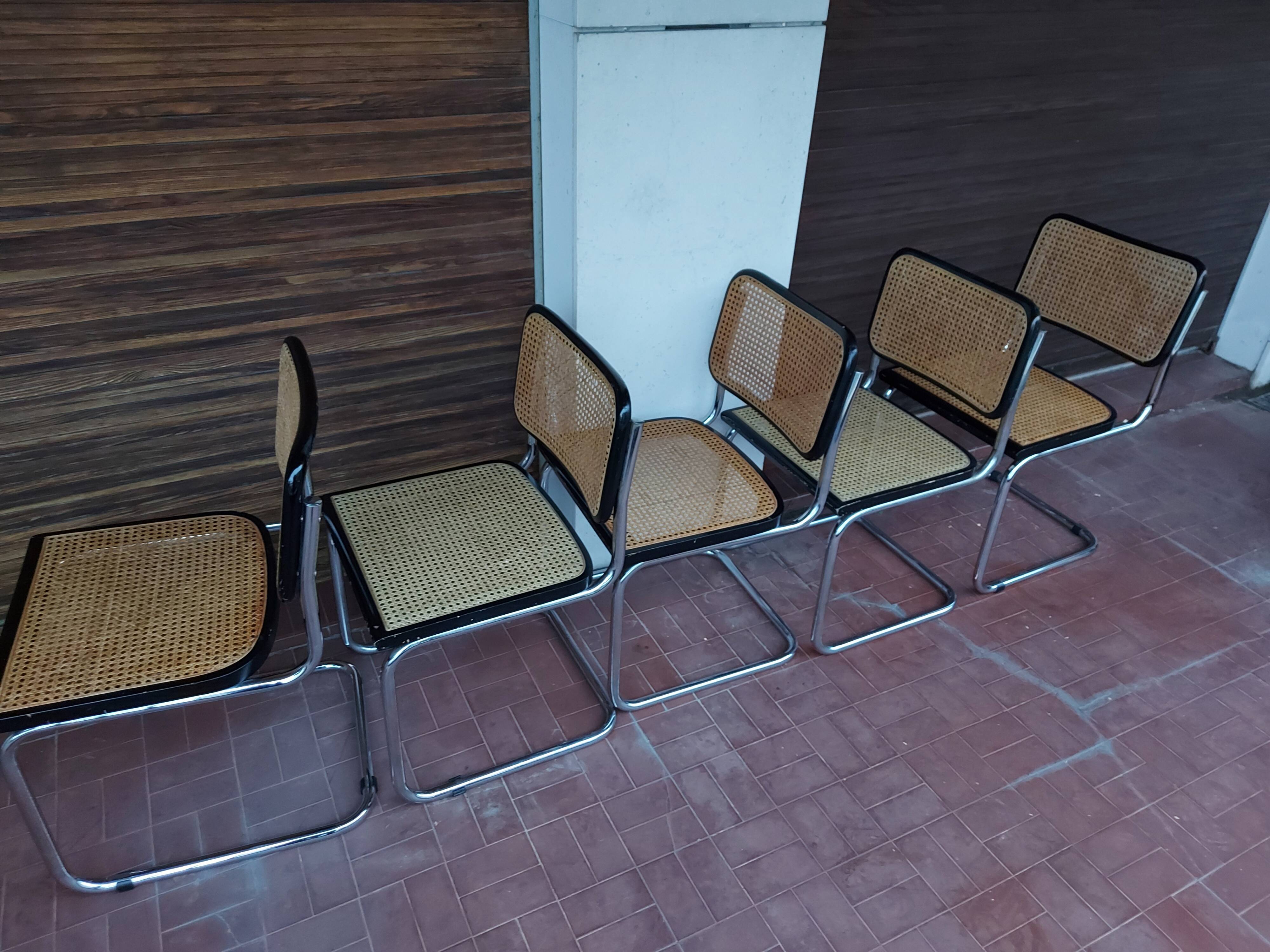 Set of 5 chairs Marcel Breuer B32