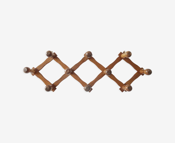 Porte-manteau accordéon en bois