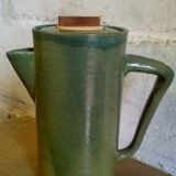 Green emailed sandstone teapot