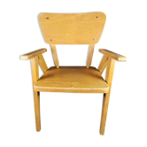 Vintage armchair child feet compass light wood