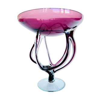 Octopus vase josefina krosno blown glass 1960-1970