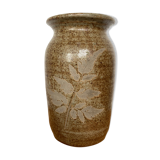 Vase en grès motif végétal