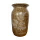 Vase en grès motif végétal