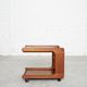 Mid-Cenntury C-Shaped Bar Trolley in Teak by K.T. Møbler