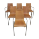 Series of 6 design armchairs 1980