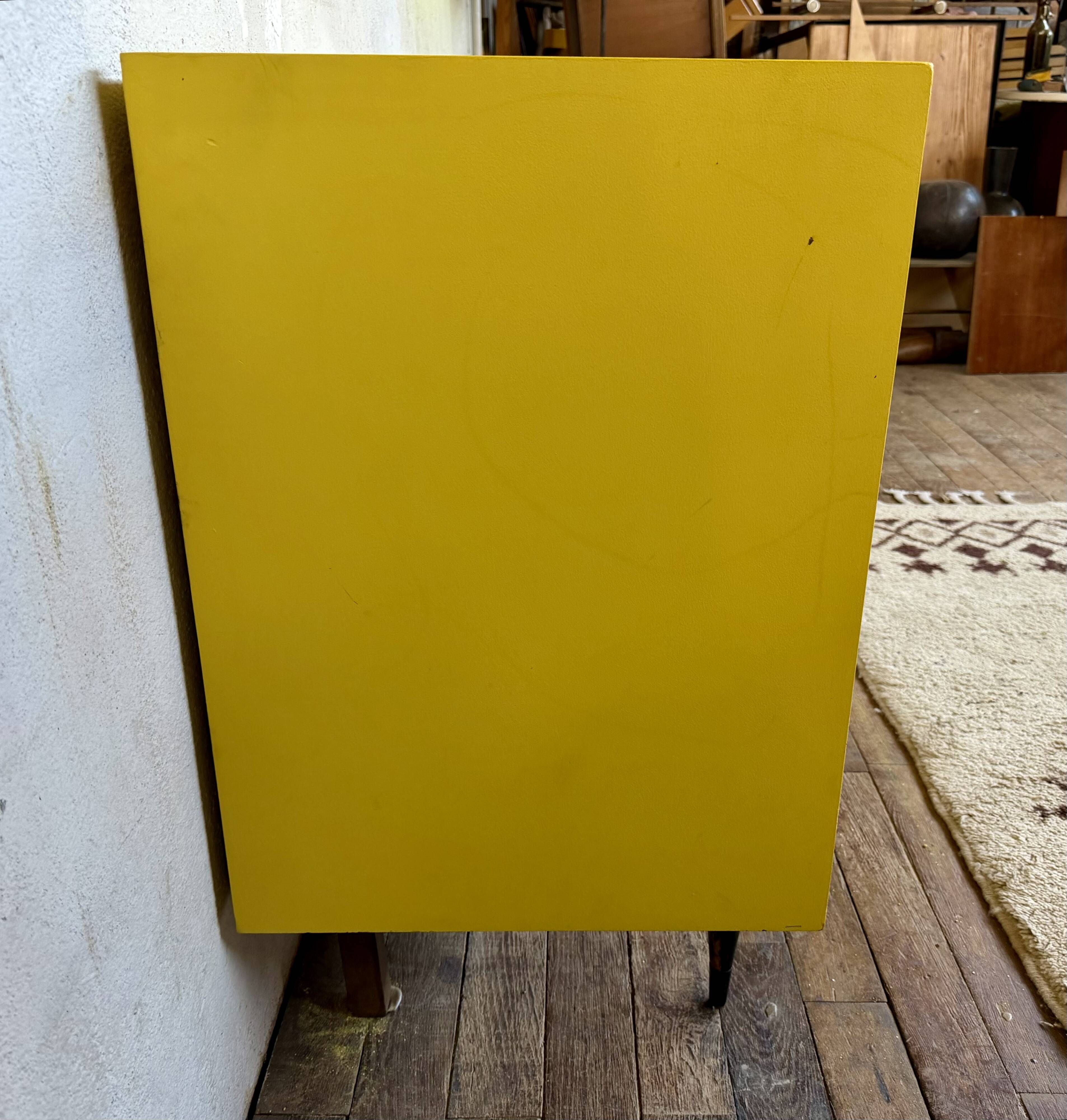 Yellow vintage Scandinavian-style chest of drawers