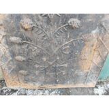 19th-century cast iron fireplace plaque