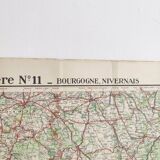 Old Burgundy map Taride edition 1920