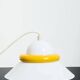 Duo de suspensions bicolore jaune et blanc, Italie, 1970s