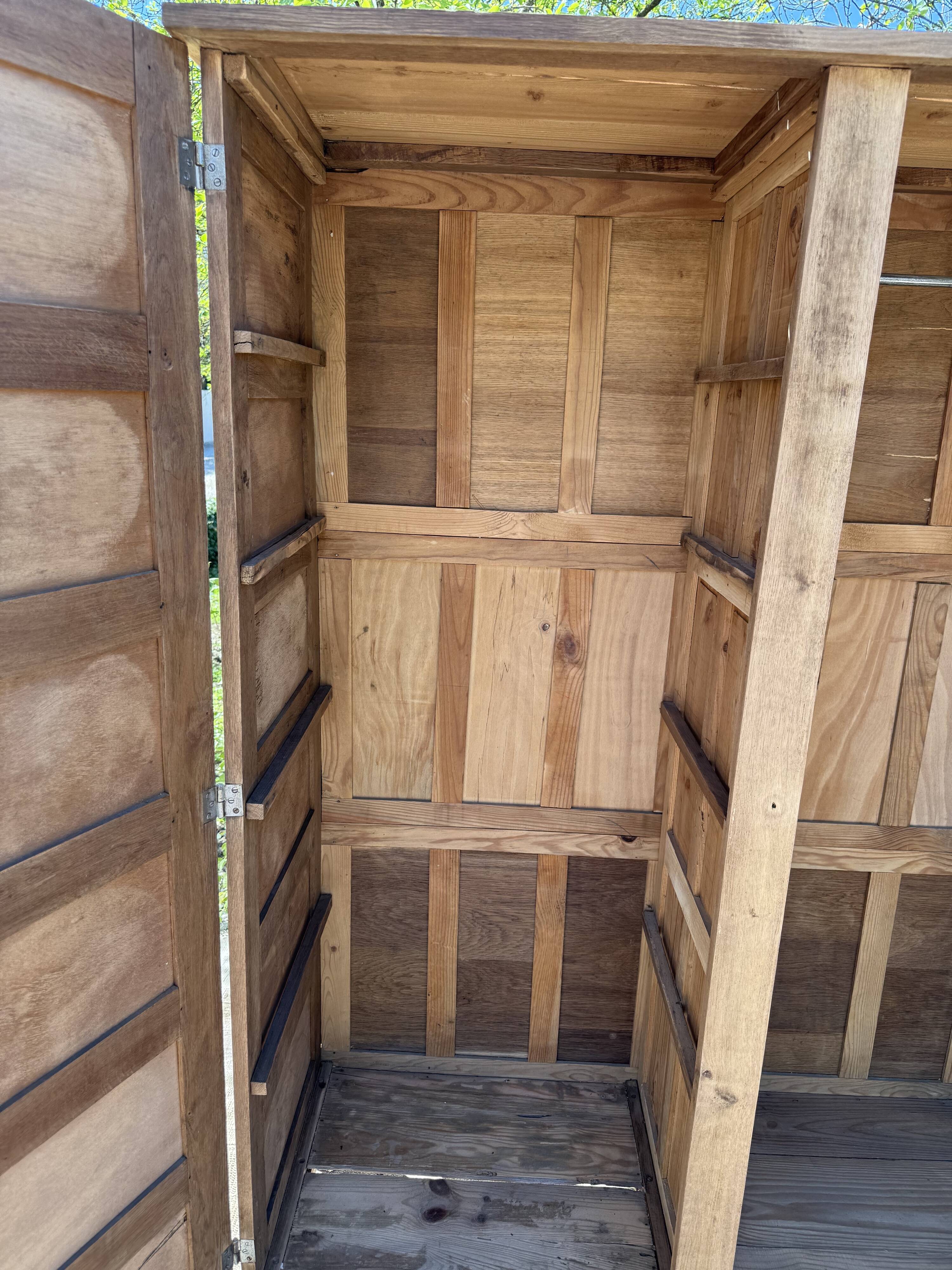 Renovated antique wooden wardrobe