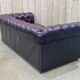 Chesterfield sofa in red leather 3 places from the 70s