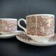Duo de Tasses & Soucoupes Anglaises Broadhurst Ironstone - Scène de Chasse