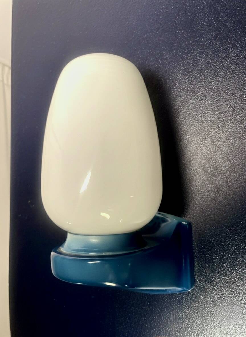 Vintage blue Tovi wall light Mid Century Modern/Space Age opaline scandi