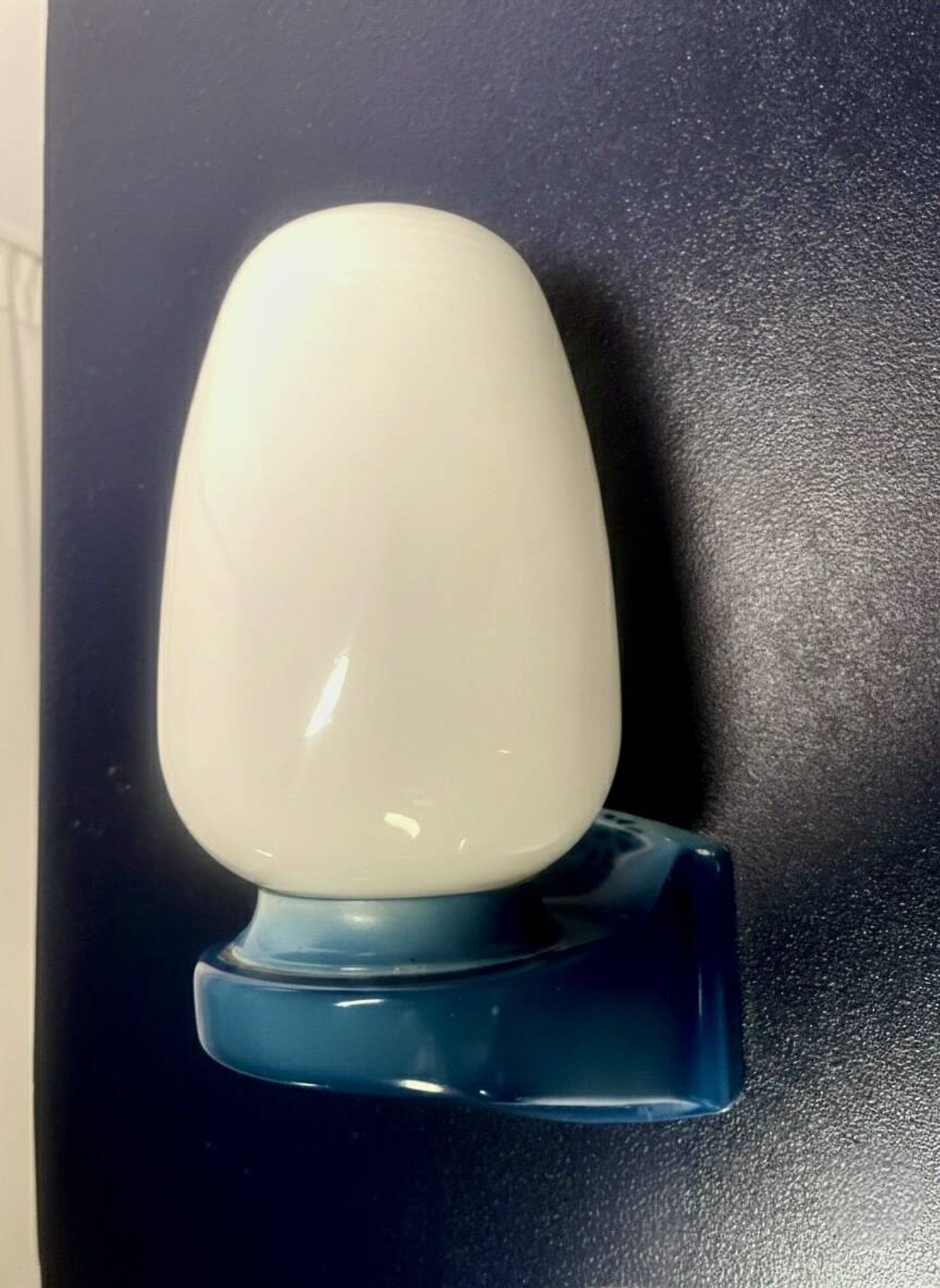 Vintage blue Tovi wall light Mid Century Modern/Space Age opaline scandi