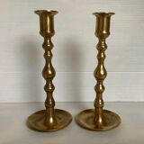 Pair of brass candlesticks