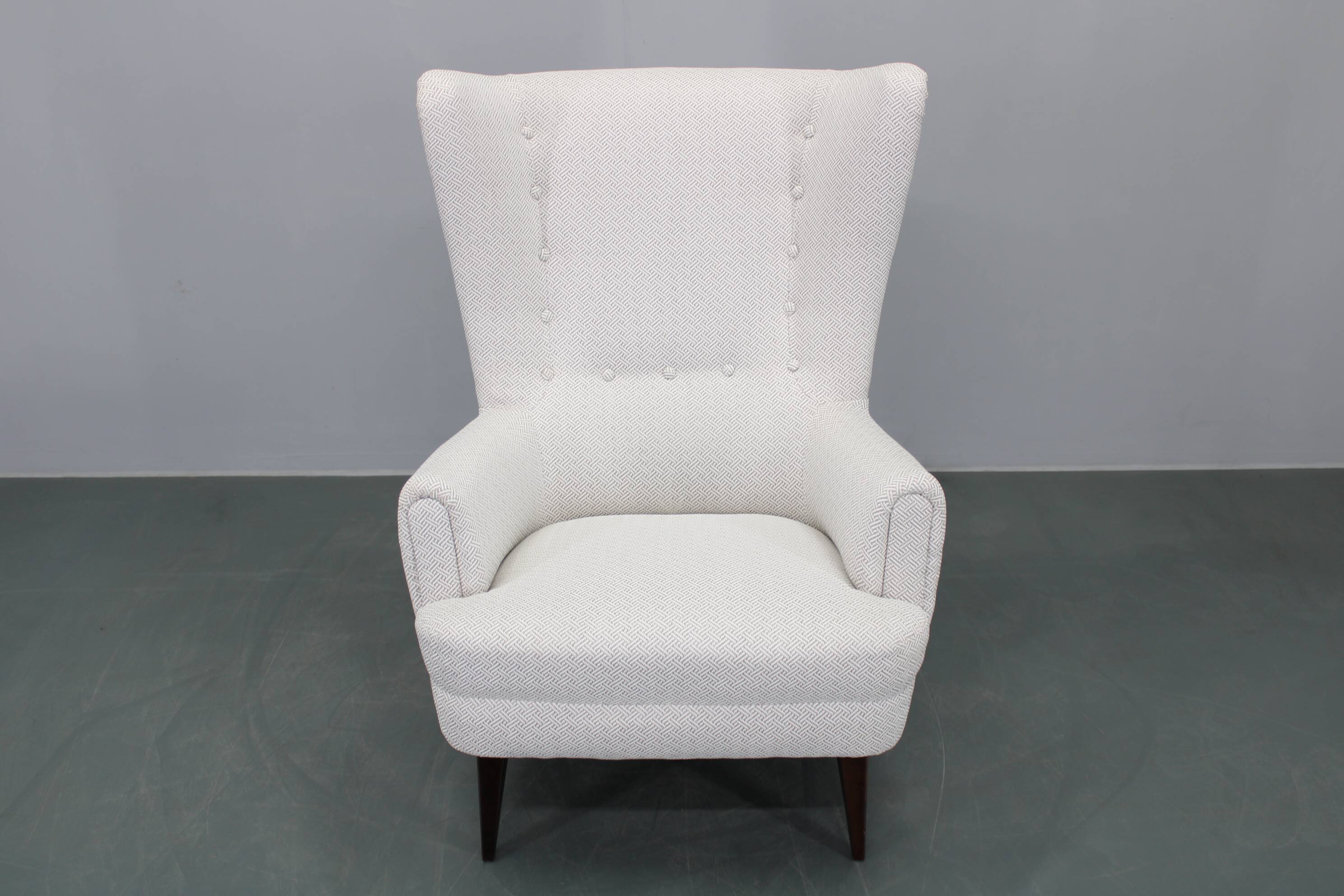 1960s Restored Wingback Chair, Czechoslovakia