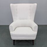 1960s Restored Wingback Chair, Czechoslovakia