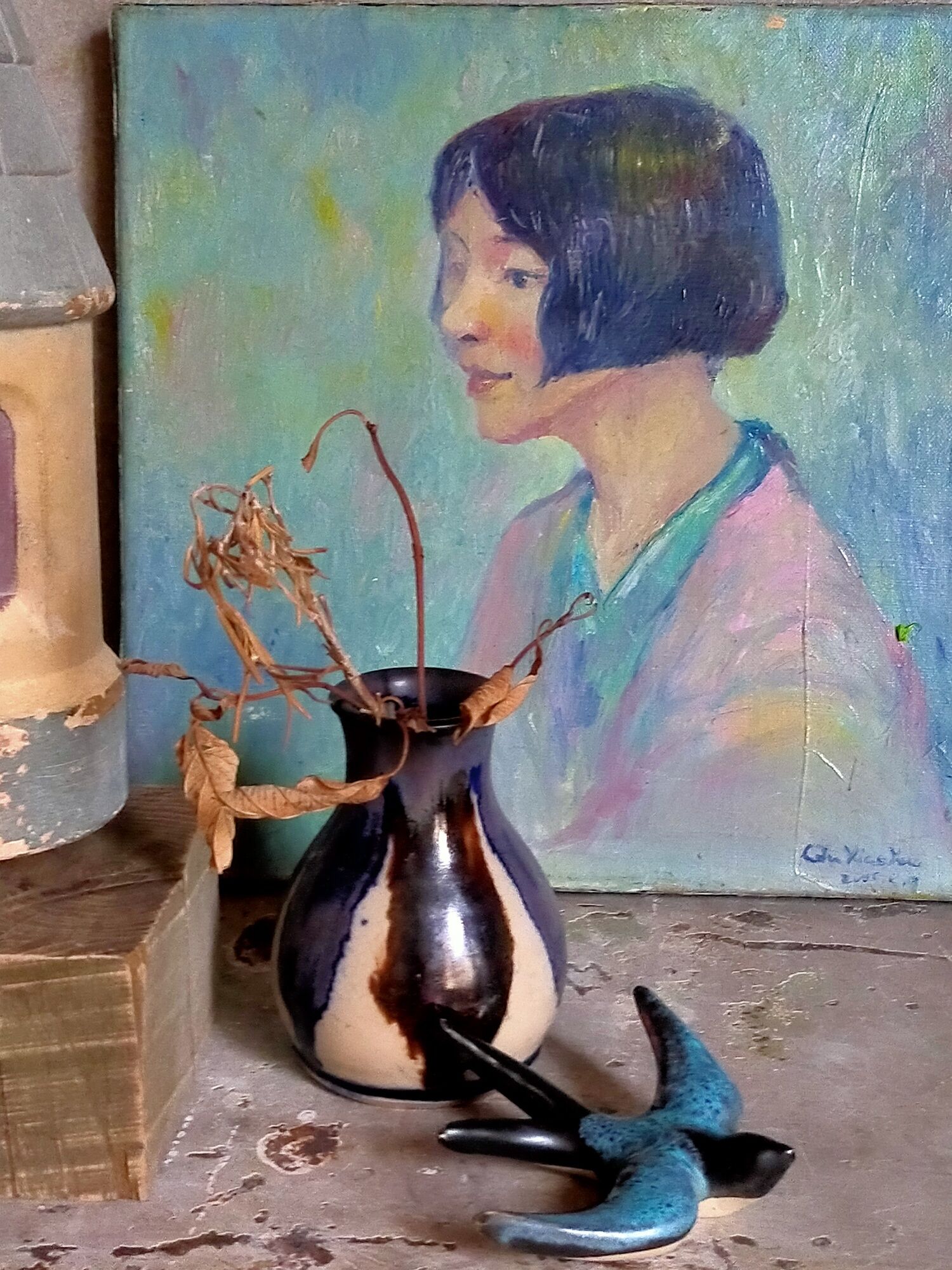 Oil painting on canvas "The little Chinese girl"