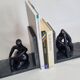 Pair of bookends the thinker and the seated lady, 15 cm
