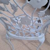 2 cast aluminum garden chairs